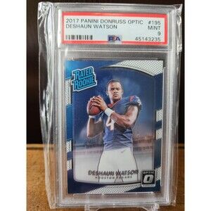 Deshaun Watson 2017 Panini Donruss Optic RC Rookie #195 PSA 9 MINT